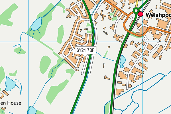 SY21 7BF map - OS VectorMap District (Ordnance Survey)