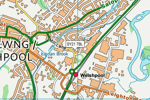 SY21 7BL map - OS VectorMap District (Ordnance Survey)