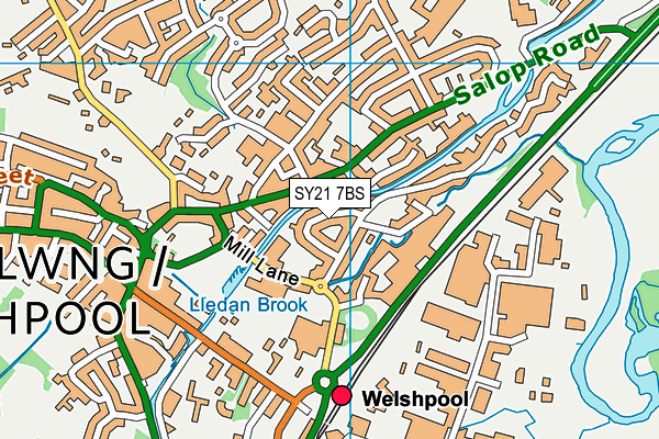 SY21 7BS map - OS VectorMap District (Ordnance Survey)