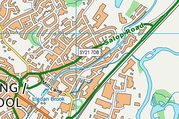 SY21 7DB map - OS VectorMap District (Ordnance Survey)