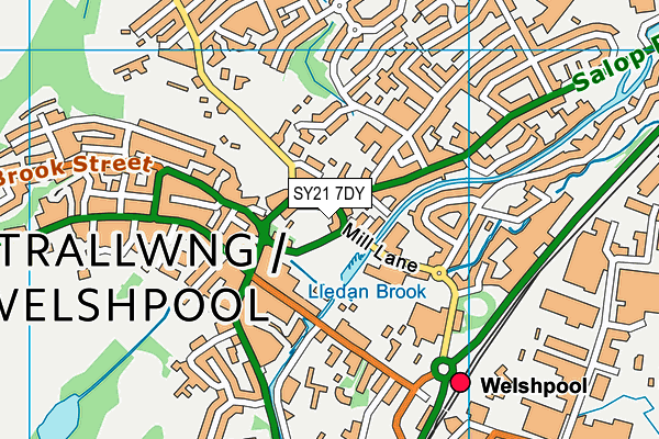 SY21 7DY map - OS VectorMap District (Ordnance Survey)