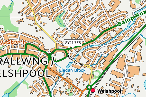 SY21 7EB map - OS VectorMap District (Ordnance Survey)