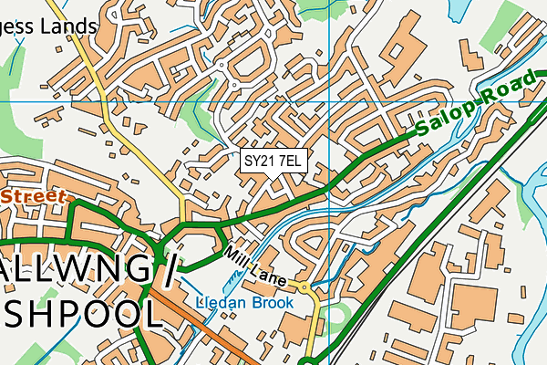 SY21 7EL map - OS VectorMap District (Ordnance Survey)