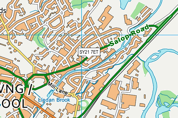 SY21 7ET map - OS VectorMap District (Ordnance Survey)