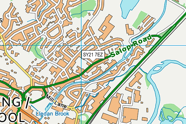 SY21 7EZ map - OS VectorMap District (Ordnance Survey)