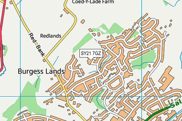 SY21 7GZ map - OS VectorMap District (Ordnance Survey)