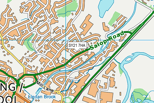 SY21 7HA map - OS VectorMap District (Ordnance Survey)