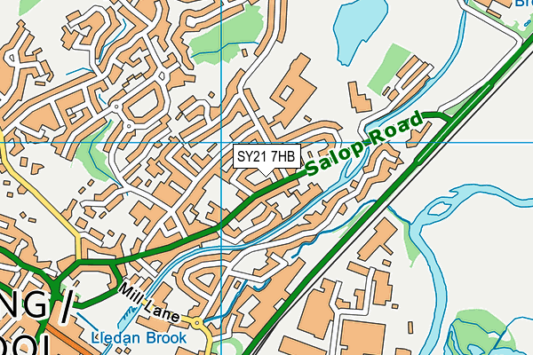 SY21 7HB map - OS VectorMap District (Ordnance Survey)