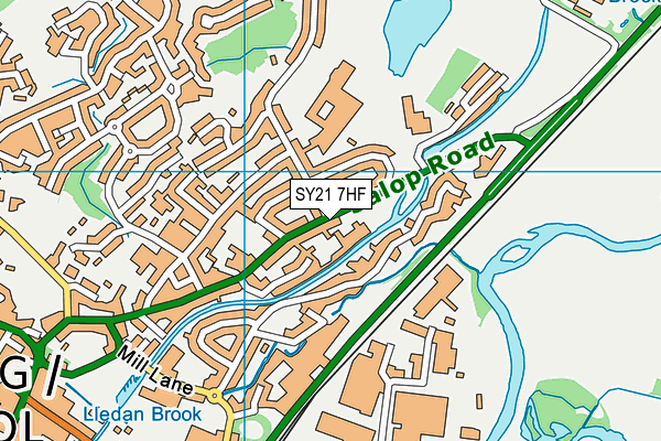 SY21 7HF map - OS VectorMap District (Ordnance Survey)