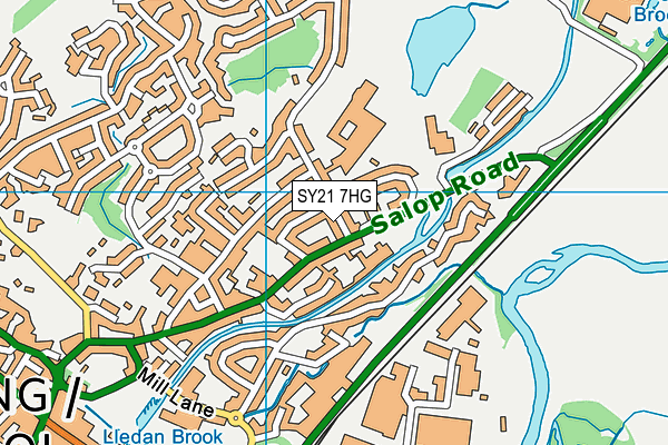 SY21 7HG map - OS VectorMap District (Ordnance Survey)