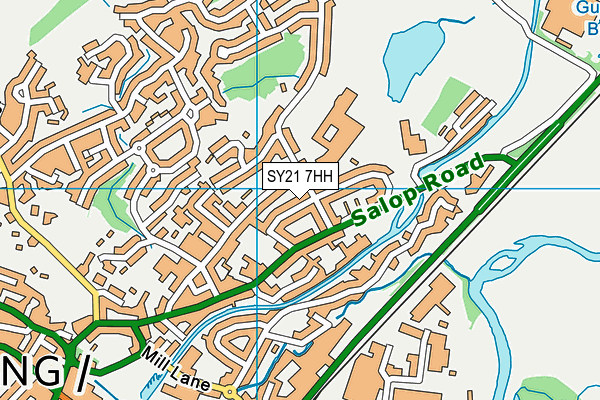 SY21 7HH map - OS VectorMap District (Ordnance Survey)