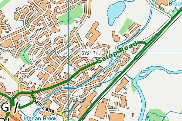 SY21 7HJ map - OS VectorMap District (Ordnance Survey)