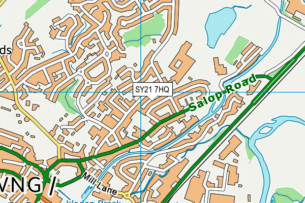 SY21 7HQ map - OS VectorMap District (Ordnance Survey)