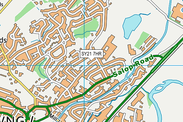 SY21 7HR map - OS VectorMap District (Ordnance Survey)