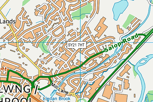 SY21 7HT map - OS VectorMap District (Ordnance Survey)