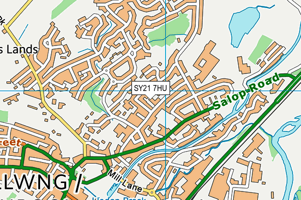 SY21 7HU map - OS VectorMap District (Ordnance Survey)