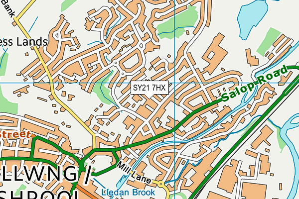 SY21 7HX map - OS VectorMap District (Ordnance Survey)