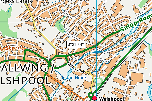 SY21 7HY map - OS VectorMap District (Ordnance Survey)