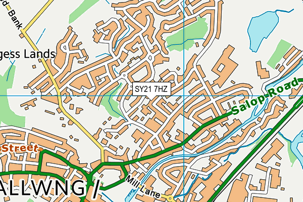 SY21 7HZ map - OS VectorMap District (Ordnance Survey)