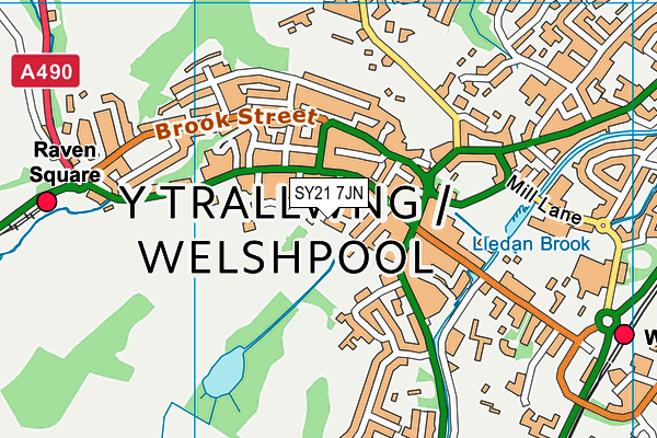 SY21 7JN map - OS VectorMap District (Ordnance Survey)