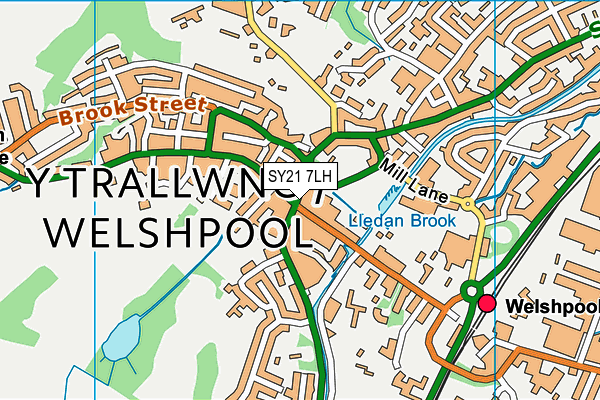 SY21 7LH map - OS VectorMap District (Ordnance Survey)