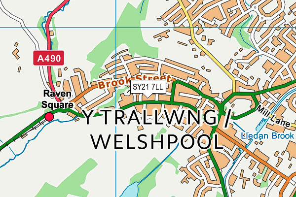 SY21 7LL map - OS VectorMap District (Ordnance Survey)