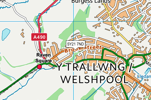 SY21 7ND map - OS VectorMap District (Ordnance Survey)