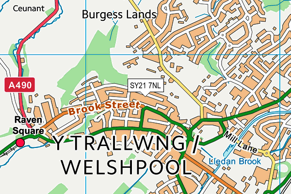 SY21 7NL map - OS VectorMap District (Ordnance Survey)