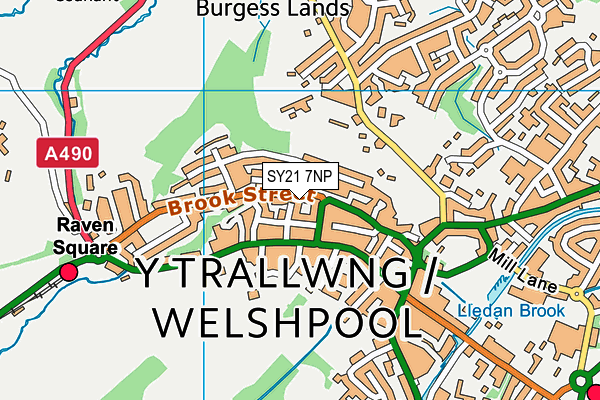 SY21 7NP map - OS VectorMap District (Ordnance Survey)