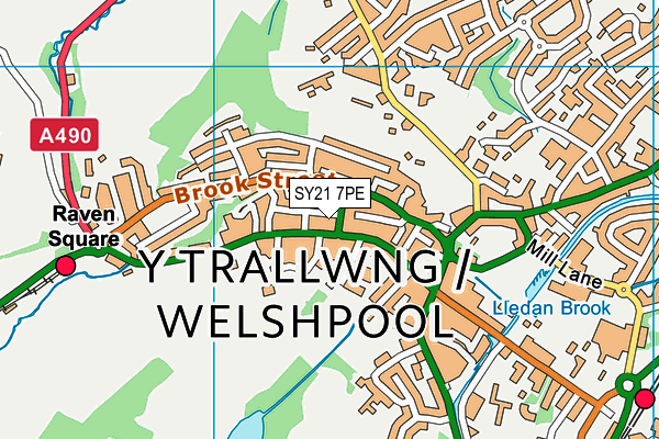 SY21 7PE map - OS VectorMap District (Ordnance Survey)