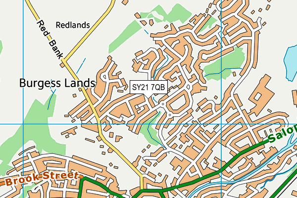 SY21 7QB map - OS VectorMap District (Ordnance Survey)