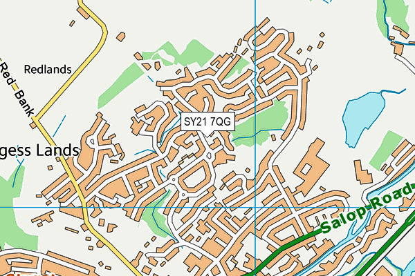 SY21 7QG map - OS VectorMap District (Ordnance Survey)