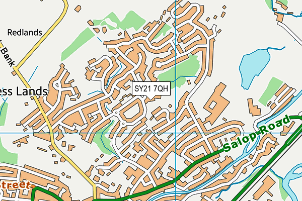 SY21 7QH map - OS VectorMap District (Ordnance Survey)