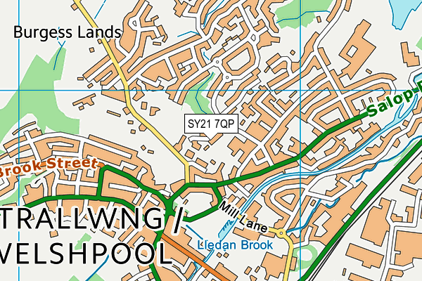 SY21 7QP map - OS VectorMap District (Ordnance Survey)