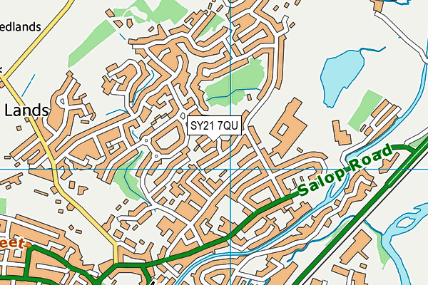 SY21 7QU map - OS VectorMap District (Ordnance Survey)