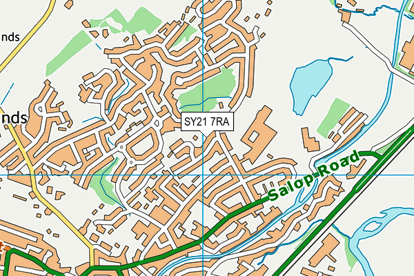 SY21 7RA map - OS VectorMap District (Ordnance Survey)