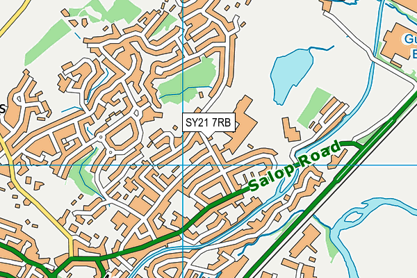 SY21 7RB map - OS VectorMap District (Ordnance Survey)