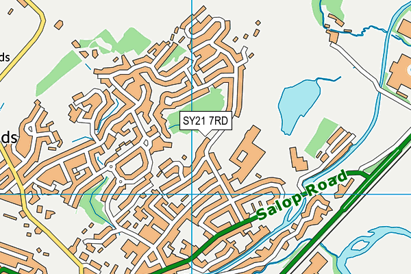 SY21 7RD map - OS VectorMap District (Ordnance Survey)