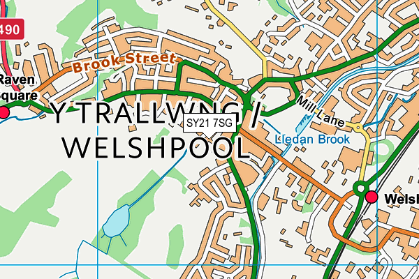 SY21 7SG map - OS VectorMap District (Ordnance Survey)