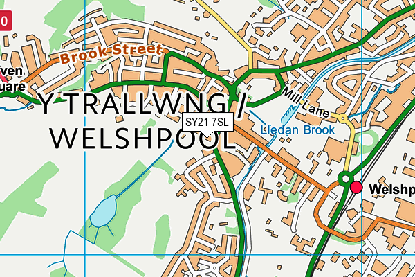 SY21 7SL map - OS VectorMap District (Ordnance Survey)