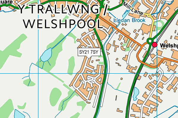 SY21 7SY map - OS VectorMap District (Ordnance Survey)