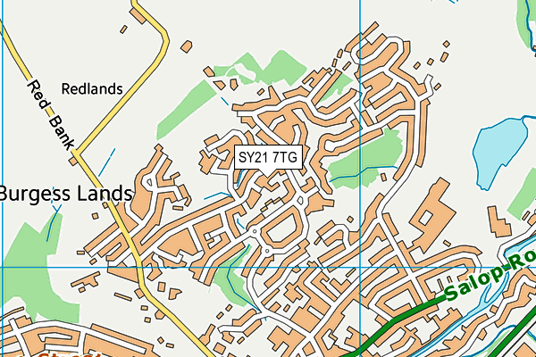 SY21 7TG map - OS VectorMap District (Ordnance Survey)