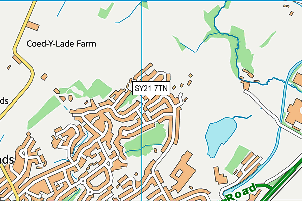 SY21 7TN map - OS VectorMap District (Ordnance Survey)