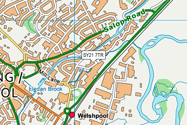 SY21 7TR map - OS VectorMap District (Ordnance Survey)