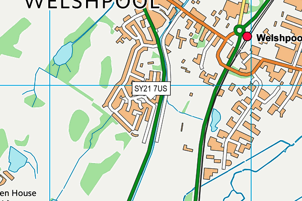 SY21 7US map - OS VectorMap District (Ordnance Survey)
