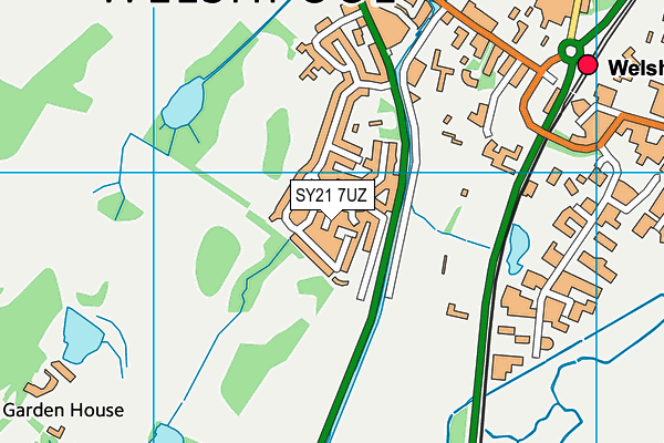 SY21 7UZ map - OS VectorMap District (Ordnance Survey)