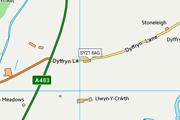 SY21 8AG map - OS VectorMap District (Ordnance Survey)