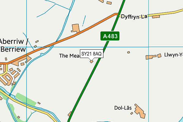 SY21 8AQ map - OS VectorMap District (Ordnance Survey)