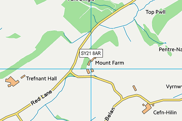 SY21 8AR map - OS VectorMap District (Ordnance Survey)