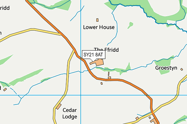 SY21 8AT map - OS VectorMap District (Ordnance Survey)